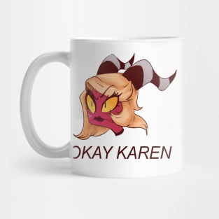 Okay Karen - Moxie in Drag - Helluva Boss Moxxie Imp Karen pink Mug